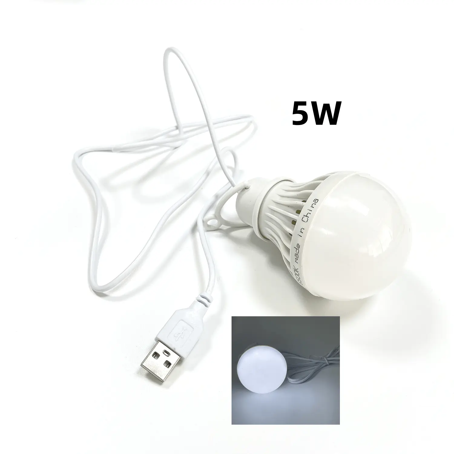 Energy Saving Portable Hanging G60 Emergency Lighting LED USB Bulb Rechargeable 5W Smart Bulb USB LED LAMP BULB