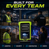 Radio bidirectionnelle 4G LTE PoC longue portée avec fonction SOS, réseau public mondial, PTT, sélecteur de groupe rotatif, GPS en option, Nano SIM