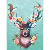 Peinture Diamant Classique 5D DIY, Motif Cerf Milu, Formes Spéciales, Décoration Murale Artistique, 30x40cm, Forme Rectangulaire