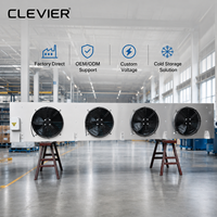 Ventilateur à rotor externe pour évaporateur de chambre froide, dégivrage électrique, en acier inoxydable, optionnel pour projet d'entrepôt alimentaire