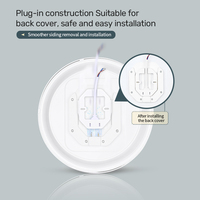 Lustre moderne pour éclairage intérieur, lampe LED ronde colorée avec détecteur de mouvement, 18W 24W, pour salon, chambre à coucher