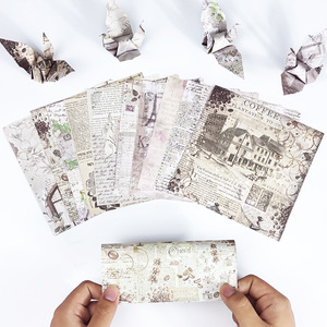 Carta Origami Quadrata 15cm con Motivo <span class=keywords><strong>Giornale</strong></span> Stile Retrò Britannico, Stampa Fronte-Retro per Origami Gru, Artigianato Fai-da-Te, Vendita all'Ingrosso - Product Image 3