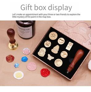 Lot de tampons de scellage de <span class=keywords><strong>cire</strong></span> d'alphabet rétro en laiton, avec boîte de carte 26 lettres a-z, 2 pièces, poignées en bois - Product Image 4