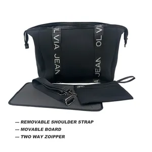 Bolsa de tenis de neopreno impermeable para gimnasio, bolso de viaje de baloncesto, color negro