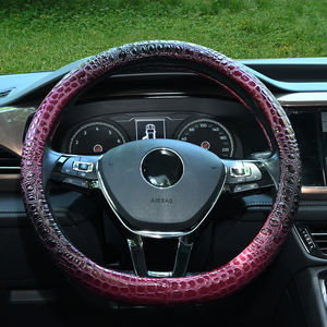 Funda para <span class=keywords><strong>Volante</strong></span> <span class=keywords><strong>de</strong></span> Coche <span class=keywords><strong>de</strong></span> <span class=keywords><strong>Cuero</strong></span> con Patrón <span class=keywords><strong>de</strong></span> Cocodrilo para Accord/Fiesta, Transpirable, Estilo <span class=keywords><strong>Natural</strong></span>, Agarre Cómodo, Fácil <span class=keywords><strong>de</strong></span> Instalar - Product Image 3