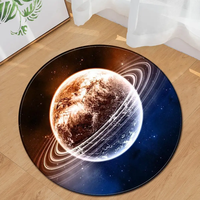 Tapis de terre imprimés en 3D Tapis de cercle 40 pouces Tapis de jeu pour enfants Tapis ronds Moon Planet