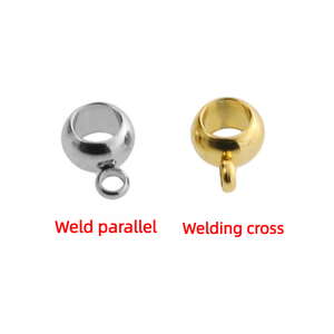 DIY Pendant Bail <b>Beads</b> | 18K PVD Gold Plated Stainless Steel Large Hole <b>Beads</b> with Hanging Loop Connector for <b>Bracelet</b> <b>Making</b> - Product Image 2