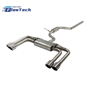 ระบบท่อไอเสีย Valvetronic Catback ประสิทธิภาพสูง ผลิตจากสแตนเลส 304 ขัดเงาแบบกระจก หนา 1.5 มม. พร้อมวาล์วอิเล็กทรอนิกส์และรีโมทสำหรับ Audi A3 - Product Image 1