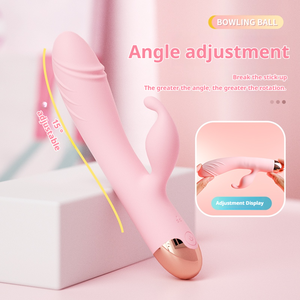 批发性玩具 兔子震动器带假阳具成人玩具阴道震动器性玩具G点震动器硅胶性玩具 - Product Image 6