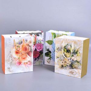 Custom Luxury Wholesale Fashion Logo Printed Recyclable Art Paper Shopping Wrapping Bags for Cosmetics Clothing Shoes Fur Socks - Product Image 4