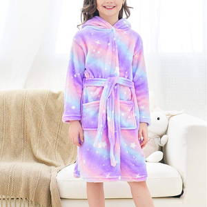 <span class=keywords><strong>Accappatoio</strong></span> alla Moda per Bambine 5-12 Anni, Vendita all'Ingrosso, Alta Qualità, con Cappuccio in Pile, Personalizzabile, Morbido, Caldo e Trendy con Stampe - Product Image 5