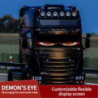 Panneau matriciel LED RGB personnalisé BGZM, programmable, effet œil de démon, pour voiture, camion, publicité, nouvelle application de contrôle, éclairage de logo