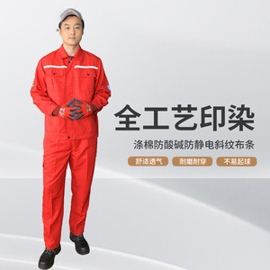 Zixi 2023 New Spring and Autumn Style Anti-static <b>Work</b> Clothes, Gas <b>Station</b> Clothing, Acid and Alkali Resistant Labor - Product Image 4