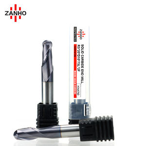 ZANHO KNA750 고성능 초경 엔드밀 4-플루트 2-스틸 스테인리스 스틸 주철 P20 OEM 용 플루트 볼 노즈 - Product Image 5