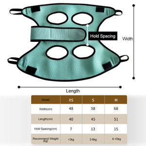 持ち運び可能な犬猫用グルーミングハンモックハーネス、爪切り/トリマーと爪やすり付き、必須グルーミングツール - Product Image 2