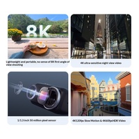 Caméra d'action portable 8K AI avec puce 4nm, commande vocale intelligente, étanche, mini caméscope sportif pour le vlogging