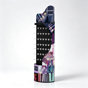 Support d'affichage vertical en panneau perforé personnalisé, imprimé sur mesure, pour présentoir de pinceaux de maquillage pour boutique de beauté - Product Image 1