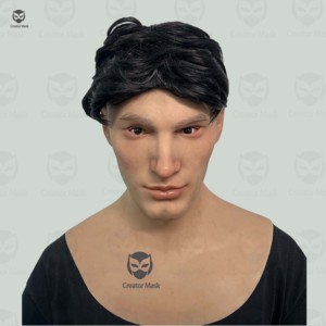 Masque en silicone réaliste de haute qualité, fait main, pour homme, masques de fête, masques de mascarade, <span class=keywords><strong>Halloween</strong></span>, cosplay, Noël, respirant, réutilisable, film - Product Image 2