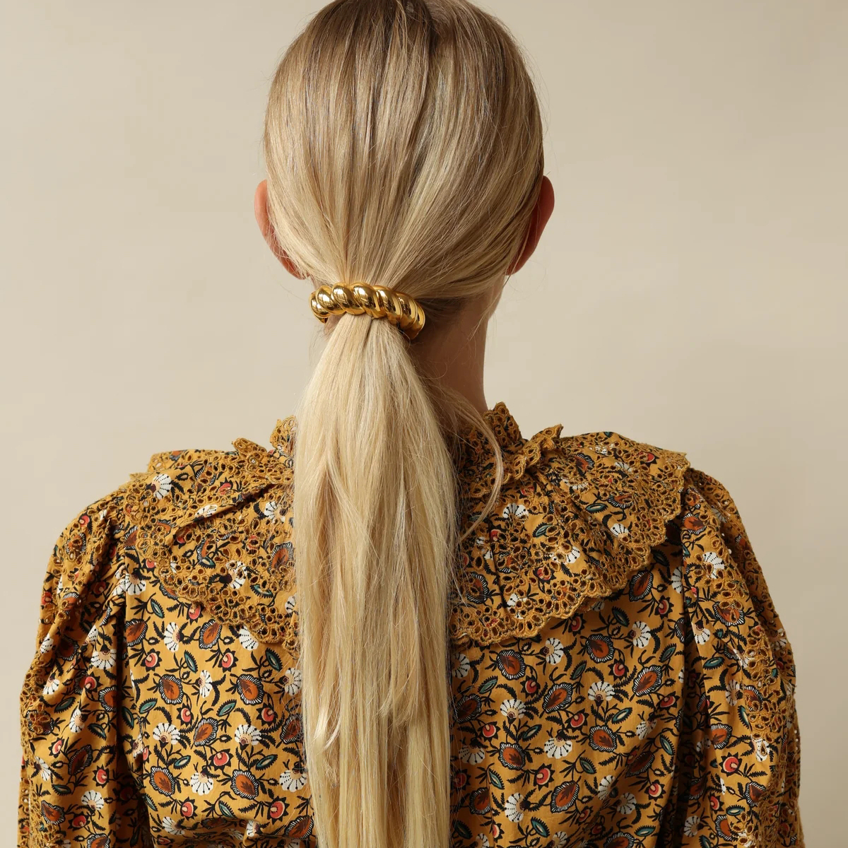 J. Crew Gold Metal  Hair Tie J&D Fashion Design Stainless Steel 18K Gold Hair Ties main image 4