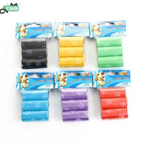 Sacs à déjections pour animaux de compagnie biodégradables en gros, multi-rouleaux avec carte imprimée, pour chats et chiens, sacs de nettoyage portables - Product Image 3
