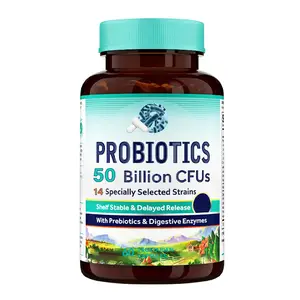 Private labels 60 Billion probiotics supplement Lactobacillus Acidophilus Probiotic tablets Capsules for Digestive Health