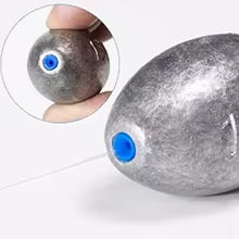 Plombs de pêche en forme d'œuf de 1g à 200g, en forme d'olive, avec trou de connexion en plastique, pour la pêche en gros - Product Image 2