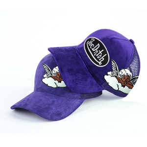 مخصص جودة عالية من جلد الغزال 5 لوحة مطرزة في الهواء الطلق الرجال سائق الشاحنة قبعة مع شعار مخصص - Product Image 2