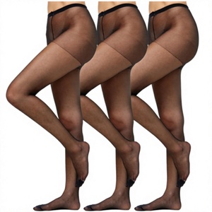 Collants noirs mats ultra-fins en nylon 20 DEN pour femmes, transparents et doux, parfaits pour l'été – Vente en gros - Product Image 2