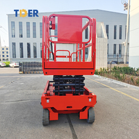 TDER makaslı kaldırma 6m 8m 10m 14m elektrikli makaslı kaldırma tablası kendinden tahrikli hidrolik Platform fiyat atölye için