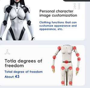 Robot intelligent humanoïde bionique avec mouvements corporels d'expression riche en peau de silicone de beauté pour la réception - Product Image 5