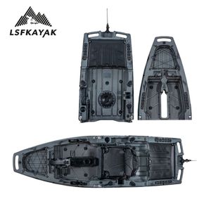 Kayak <span class=keywords><strong>de</strong></span> pêche modulaire LSF 2,8 m pour 1 personne, <span class=keywords><strong>bateau</strong></span> léger à propulseur avec construction durable <span class=keywords><strong>en</strong></span> HDPE - Product Image 2