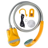 Pompe de douche d'eau de camping ultra-portable compacte de luxe, rechargeable USB 3.7V, débit d'eau 2.5L/min, autonomie 45-60min, pour toilettes