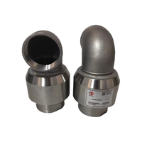 Raccord rotatif universel en acier inoxydable 304, coudé et fileté, pour tuyau d'arrosage anti-poussière de grue à tour, DN40, 1,5 pouce, rotation à 360 degrés