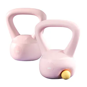 Topkwaliteit Gewichtheffen Kracht Kern Training Veiligheid Roze Fitness Ketel Bel Pvc Zachte Kettlebell Gewichten