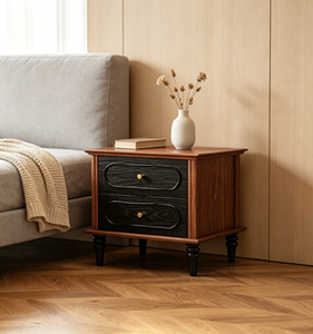 Mesa de Noche Moderna de Estilo Mid-Century con 2 Cajones, Mueble de Almacenamiento para Dormitorio o Sala de Estar - Product Image 2
