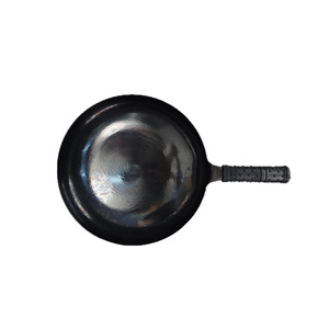 Wok en fer Zhangqiu, forgé à la main, texture martelée, antiadhésif, usage domestique, 32 cm - Product Image 1