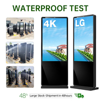 Layar Digital Signage Komersial Luar Ruangan 55 65 75 Inci, Tahan Air IP65, Totem Android LCD, Kios Iklan dengan Perangkat Lunak CMS