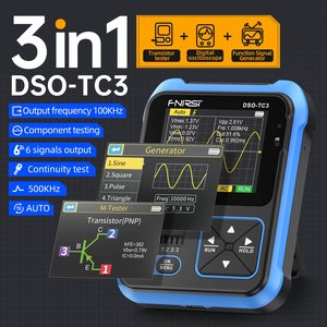 Oscilloscope numérique portable 3-en-1 500 kHz 10 MSa/s DSO-TC3 avec générateur de signal DDS et testeur de transistors - Product Image 1