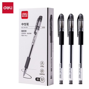 Bolígrafo de Gel Deli de 0.5 mm con Punta de Bala, Tinta Negra, para Oficina, Estudiantes y Escritura - Product Image 1