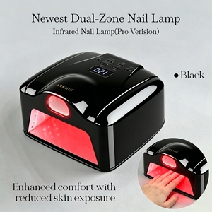 Lámpara de <span class=keywords><strong>Uñas</strong></span> de Doble Zona con Diseño Innovador, Sensor Infrarrojo, Temporizador LCD, Secador de Manicura Inteligente, Lámparas LED UV <span class=keywords><strong>para</strong></span> Todo Tipo de Geles y Esmaltes - Product Image 2