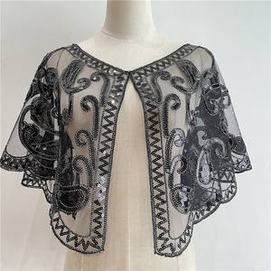 Mujeres 1920s chal con cuentas lentejuelas Deco noche capa Bolero Flapper cubrir vestido de novia europeo y americano chal en el escenario - Product Image 5