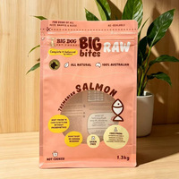 Sacs en plastique refermables personnalisés de 1,3 kg, pochette à fond plat pour friandises pour chiens, aliments lyophilisés pour chiens, emballage avec fenêtre transparente