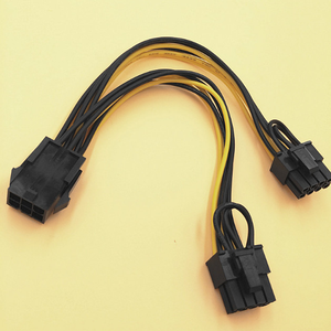 Hot 6 Pin to <strong>Dual</strong> 2 X PCIe 8 (6+2) Pin Graphics <strong>Card</strong> <strong>PCI</strong>-e Express VGA 6Pin to 8Pin Splitter Power Extension Cable - Product Image 6