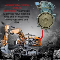 Conjunto de Motor para Excavadora Kubota V2203 V2403 V2607 V3307 V3600 V3800, Motor Diésel Completo de 4 Cilindros