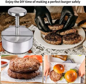 Manual Food Grade 304 Stainless Steel Eco-Friendly Adjustable Design Hamburger Patty Maker Burger Press - Product Image 6