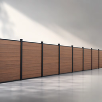 Panneaux de clôture de sécurité en WPC (bois-plastique) de 1,80 m – Écologiques, imperméables, anti-escalade, pour la sécurité domestique, montage facile, design classique pour villa