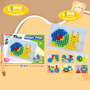 Clou <span class=keywords><strong>champignon</strong></span> en plastique de puzzle de bricolage, fournisseur de puzzle de chevilles magiques, jouets éducatifs de panneau perforé - Product Image 5