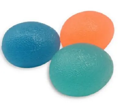 Linefar ucuz spor şeffaf yumurta şeklinde dekompresyon topu kavrama topu rehabilitasyon eğitim topu