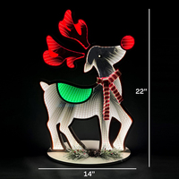 Miroir LED Infini 3D Tunnel Néon Renne sur Mesure, Fabrication Directe Usine, pour Noël et Festivals, Vente en Gros