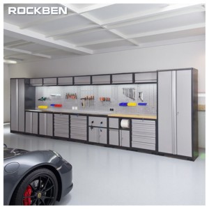 रॉकबेन 2025 अनुकूलन भारी शुल्क स्टील उपकरण कैबिनेट लकड़ी के संयोजन गैरेज धातु उपकरण कार्ट ट्रॉली कार्यशाला उपकरण - Product Image 1